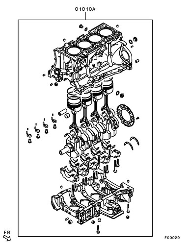 Short block engine assembly - short,