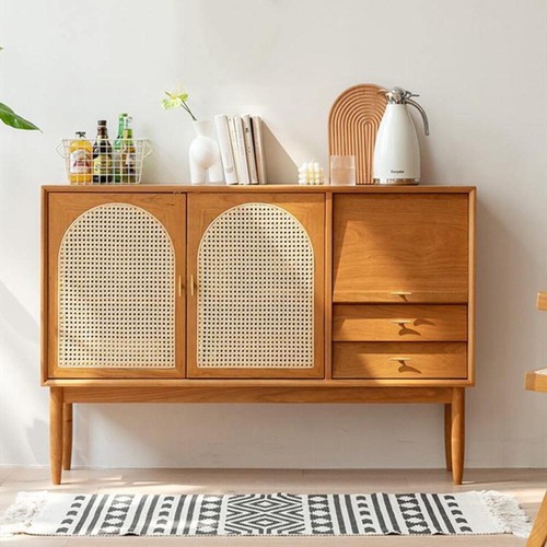 Tulma rattan oak sideboard - rattan, |