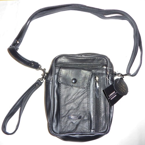 Black real leather man cash - leather,