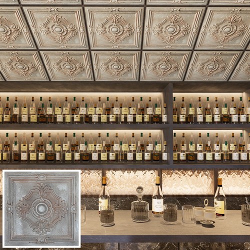 Pressed tin ceiling tiles easy - ceiling,