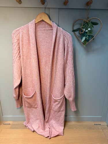 Light pink flowy - cardigan,