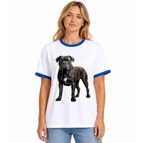 Cute dog womens ringer shirt - womens, t-shirt