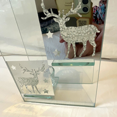 Glass clear reindeer - glass,