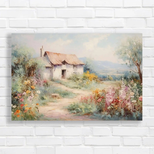 Countryside cottage landscape - cottage,