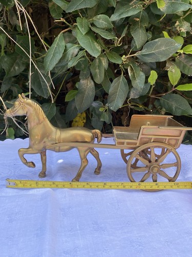 Vintage solid brass horse - brass, &