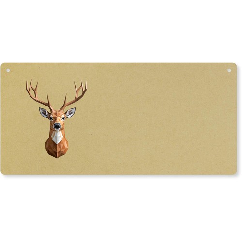 Geometric deer head door - deer, head'