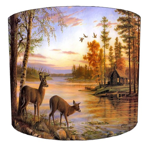 Deer stag hunting lampshade - hunting,