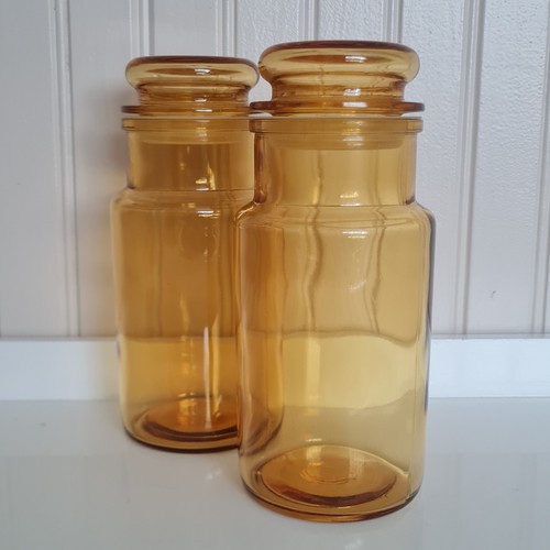 Pair french vintage amber - of,