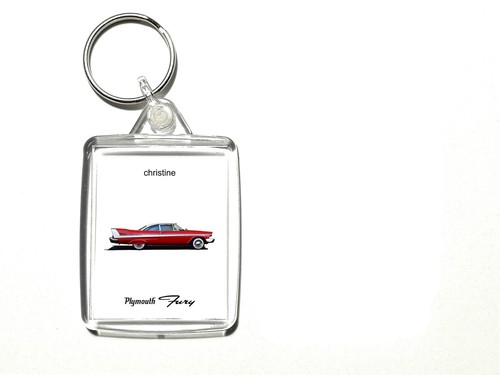 Red plymouth fury keyring - plymouth,