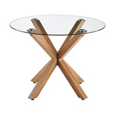 Round glass top dining - top, table