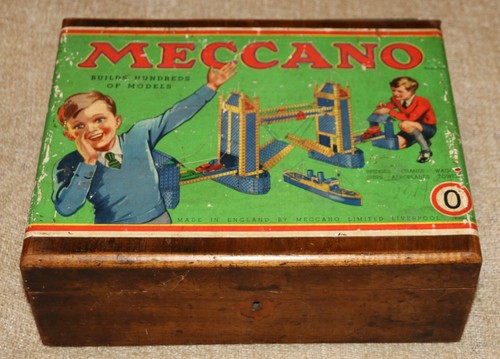 Antique wooden meccano - antique, storage