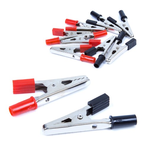 X10 insulated crocodile clips - insulated,