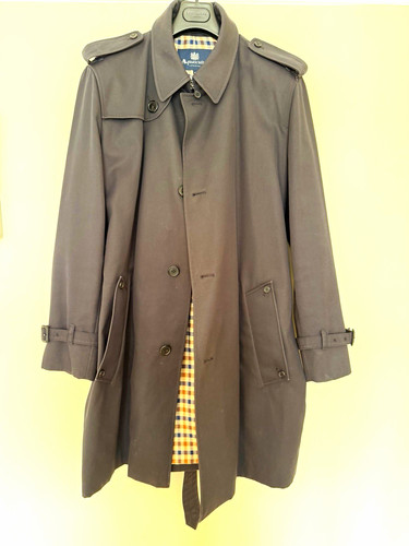 Aquascutum men navy trench - aquascutum, men's