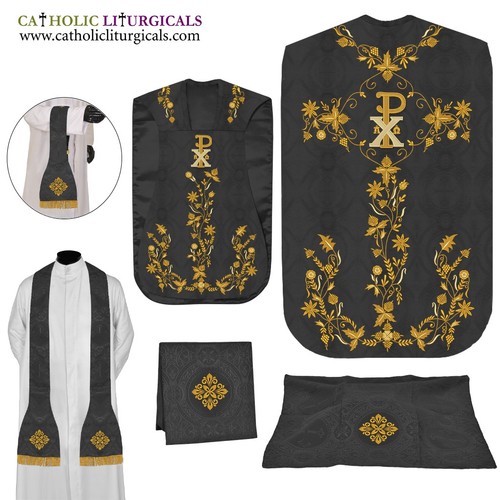 New black roman chasuble - roman,