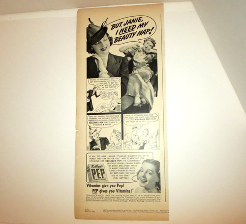 Vintage 1939 kellogg pep - 1939, kellogg's