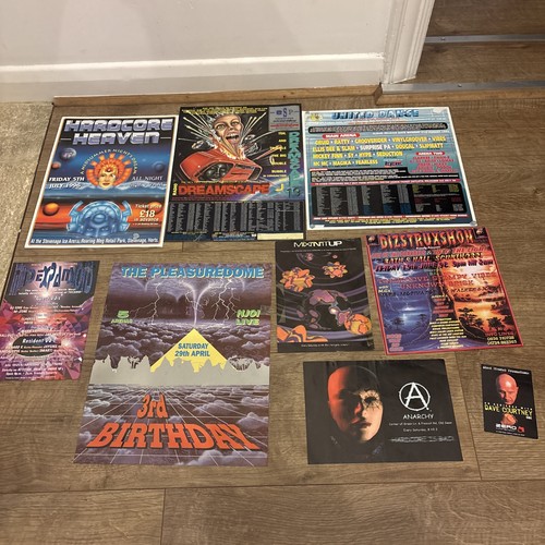 Vintage 90s rave flyers job - vintage,