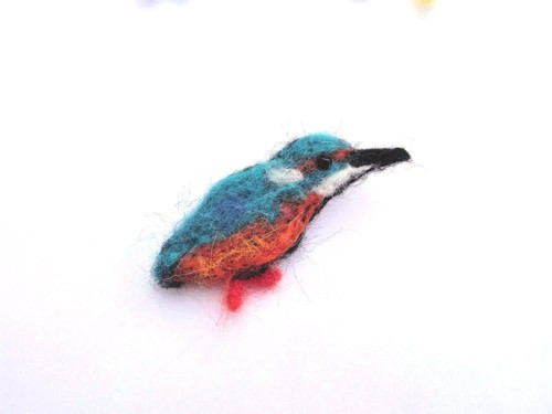 Kingfisher brooch gift - gift, bird