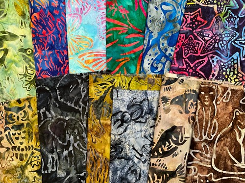 All animal lunn fabric scraps - lunn,