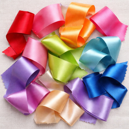 Double sided satin ribbon - double,