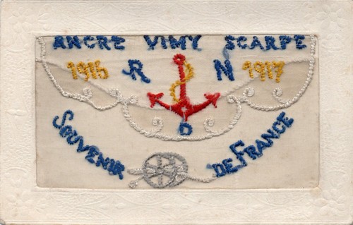 Ww1 patriotic silk postcard - ww1,