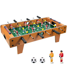 27" Wooden Tabletop Football Game For Kids And Adults Large Table Soccer Game