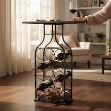 Wine rack free standing wooden - wine,