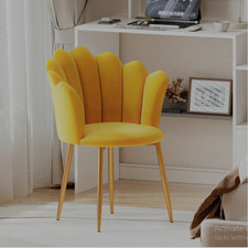 Velvet Armchair with Gold Legs