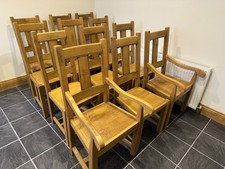Solid Oak Dinning Chairs, New Unused Condition Set of 12