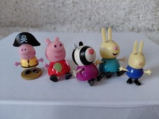 x5 Peppa Pig toy figure Pirate George, Zoe Zebra, Rebecca Rabbit, Richard Rabbit