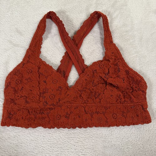 Aerie burnt orange - floral, lace