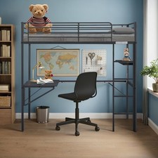 High Cabin Bed Adult Kid Loft