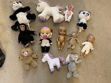 Teddy And Baby Doll Bundle Unicorn Panda Monkey Rabbit Crying Baby TY
