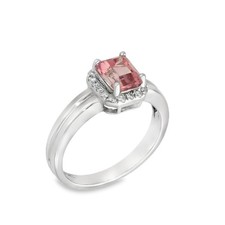 Ladies 14ct White Gold Pink