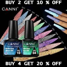 CANNI Reflective Nail Gel Polish Soak Off Top Coat Base Coat Super Bright UV LED