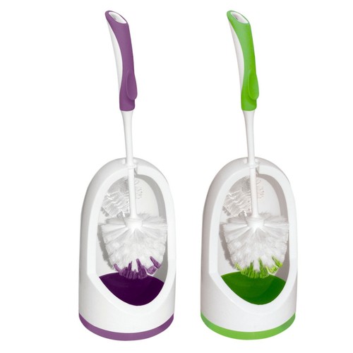 Plastic toilet brush with - toilet,