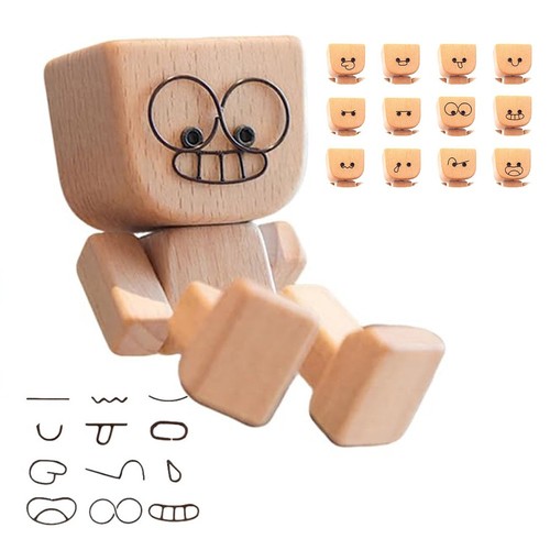 Shaking wooden doll with - shaking,