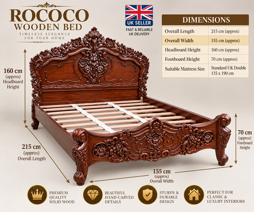 New hand carved mahogany - new,