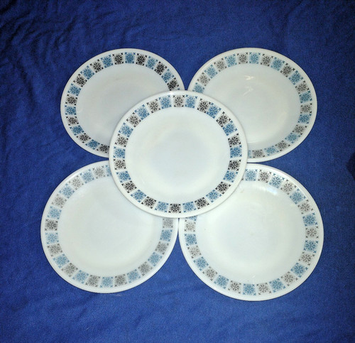 Five vintage retro jaj pyrex - retro,