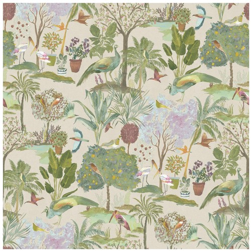 Exotic garden cream - exotic, wallpaper