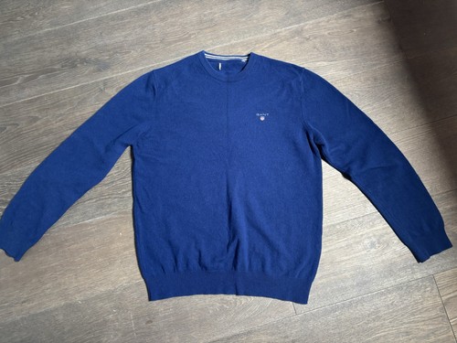 Gant mens navy blue lambswool - navy,