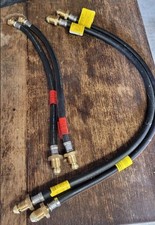 2 x Propane Pigtail Gas Hoses POL/W20  connector,  with non return valve 