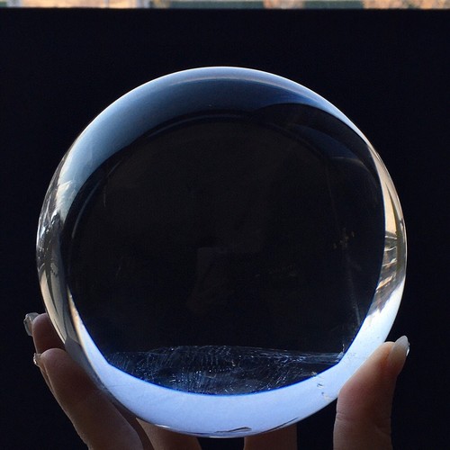 Clear quartz sphere negative - quartz,