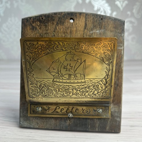 Vintage brass wood - brass/wood, wall