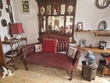 Antique Victorian wooden sofa