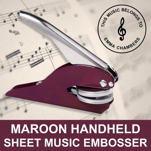 Maroon handheld sheet music - handheld,