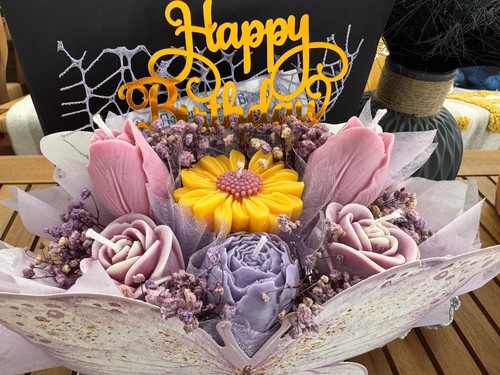 Soy wax scentecandle - scentecandle, flowers