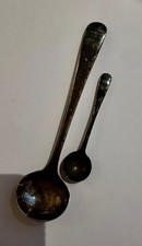 2x Antique Solid Silver