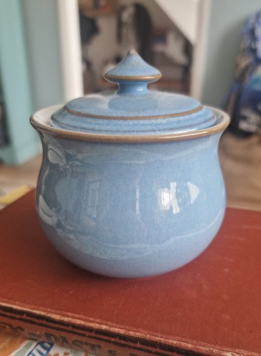 Denby blue sugar pot - denby,