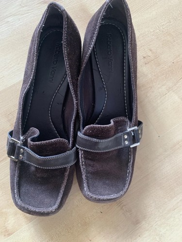 Ladies brown suede - brown, square
