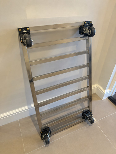 Stainless steel trolley - stainless,